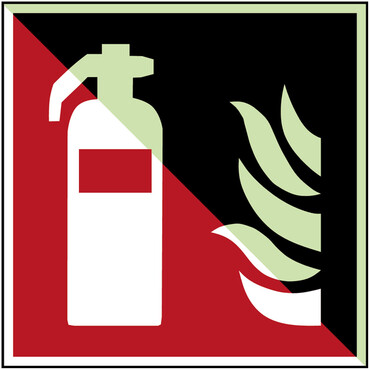 Panneau de sécurité phosphorescent - Extincteur d'incendie